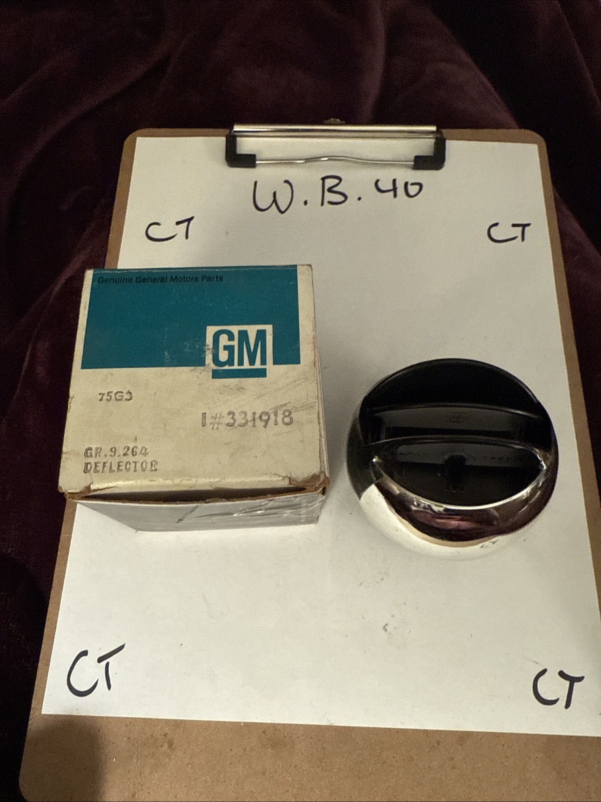 1968-1977 Corvette Dash Vent Ball OEM NIB NOS Genuine GM 331918 Deflector