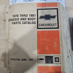 1976-81 Chevrolet Chassis & Body Parts Illustrations Catalog