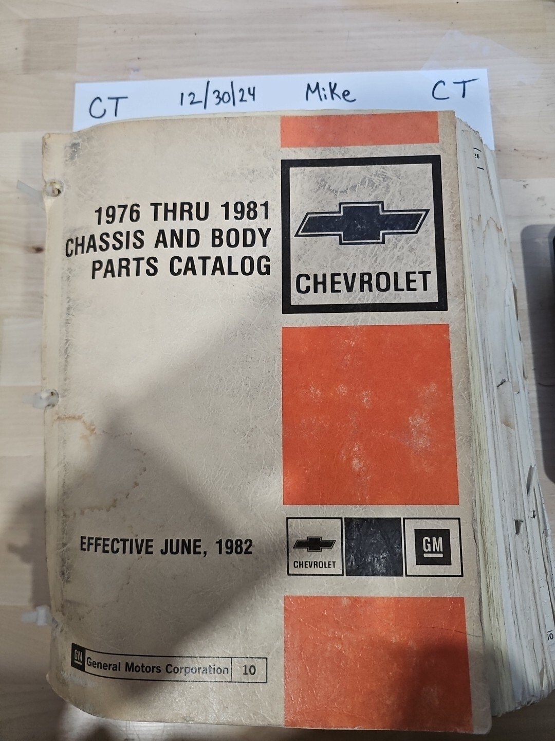 1976-81 Chevrolet Chassis & Body Parts Illustrations Catalog