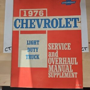 1976 Chevrolet Light Duty Truck Service and Overhaul Manual SUPPLEMENT 