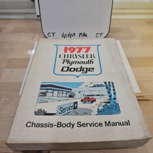 1977 Chrysler Plymouth Dodge Chassis-Body Service Manual Guide