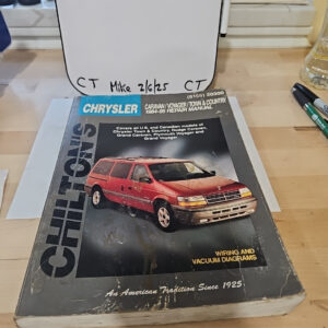 1984-1995 Chrysler Caravan Voyager Town&Country Repair Manual Chilton 8155 20300