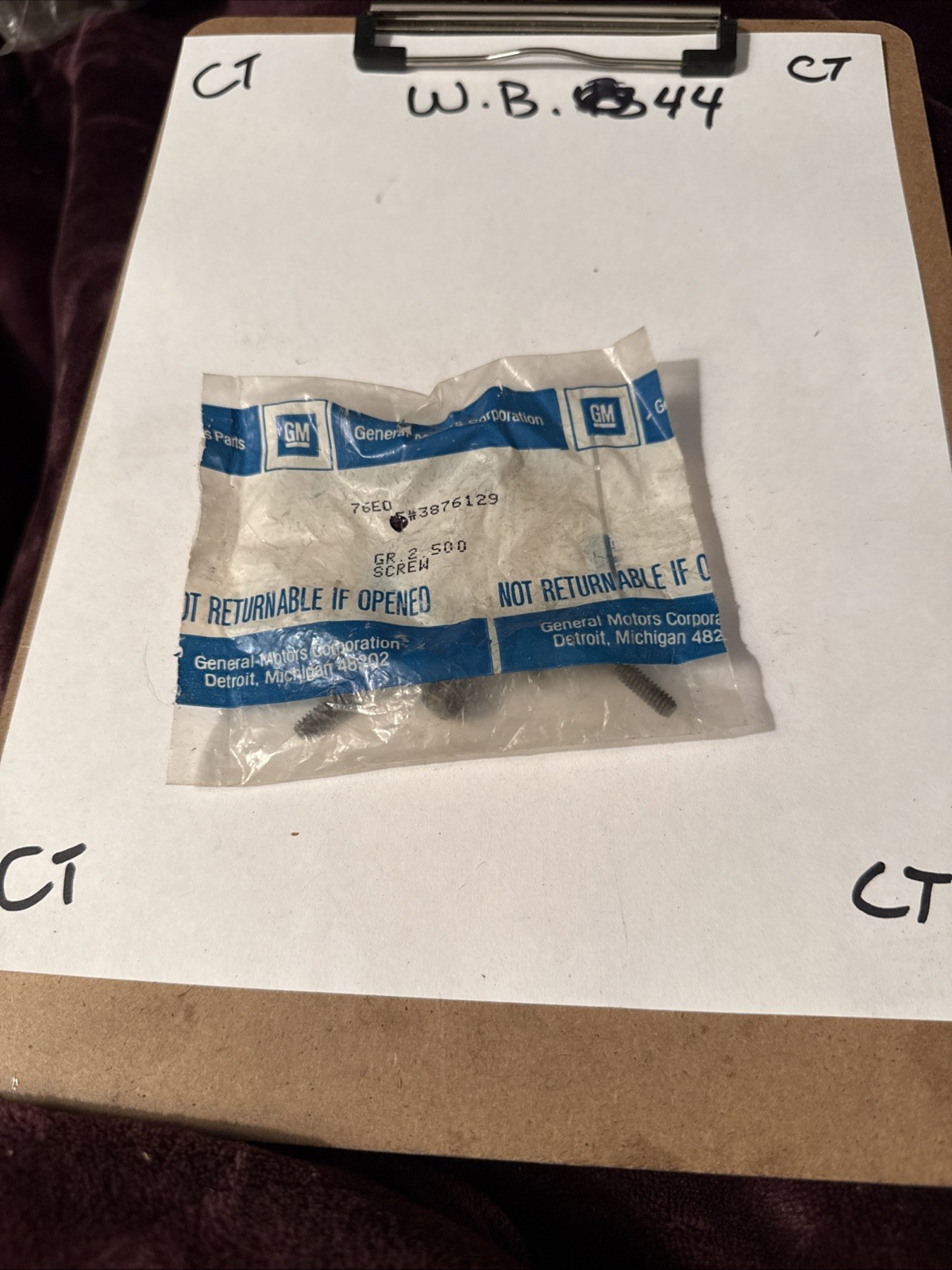 (1)Genuine GM Voltage Regulator Screw Chevelle SS Corvette GTO Judge Lemans OEM