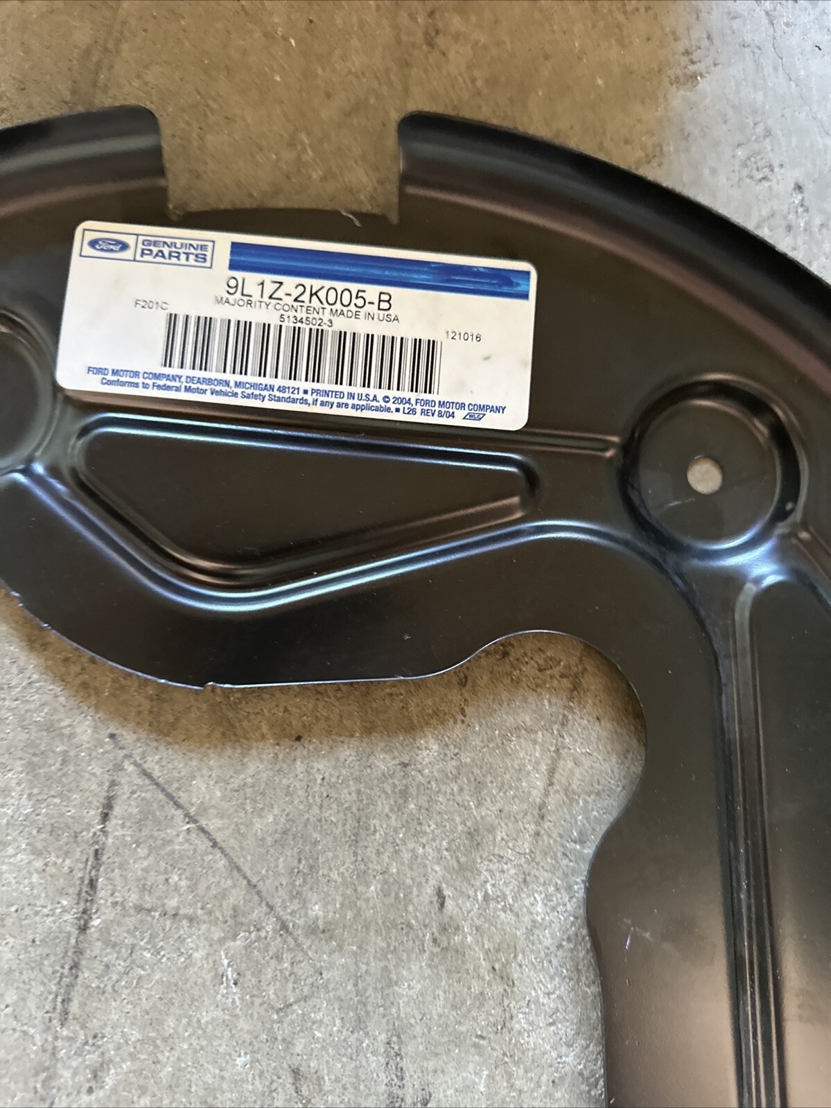 2012-2016 Lincoln Navigator Brake Dust Shield Left Front 9L1Z-2K005B - Image 3