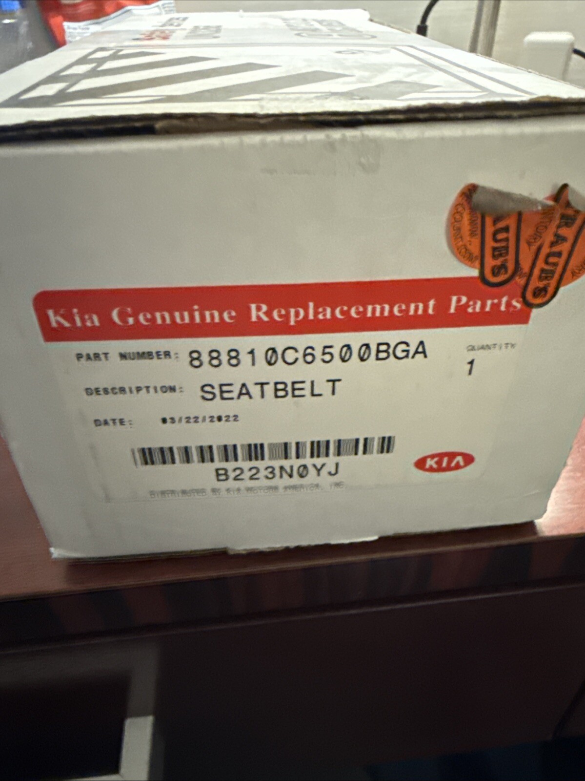 2016-2020 KIA SORENTO FRONT DRIVER SIDE SEAT BELT SEATBELT BLACK OEM NEW