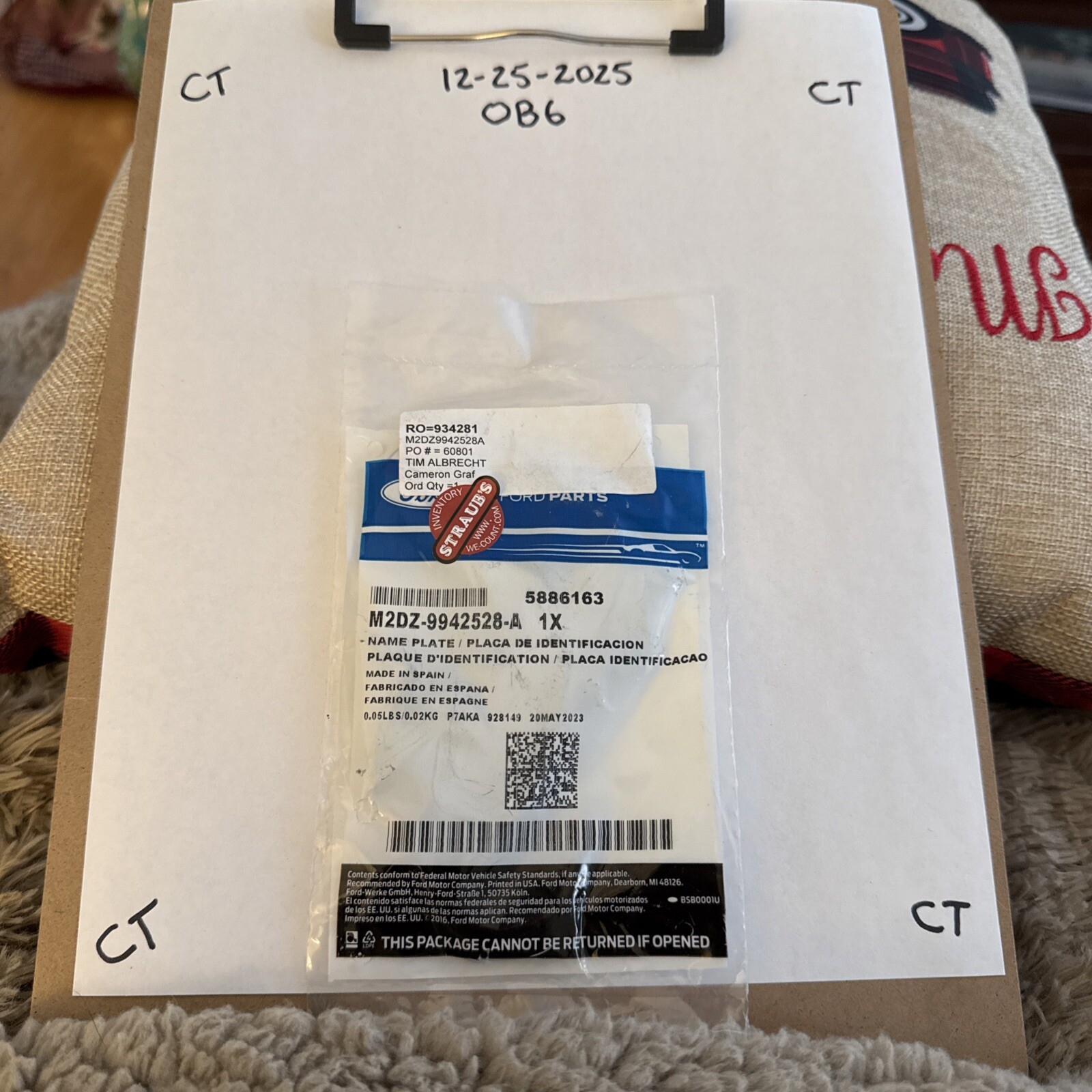 2021-2024 Ford Bronco OEM M2DZ-9942528-A Tailgate Emblem Silver Bucking Bronco