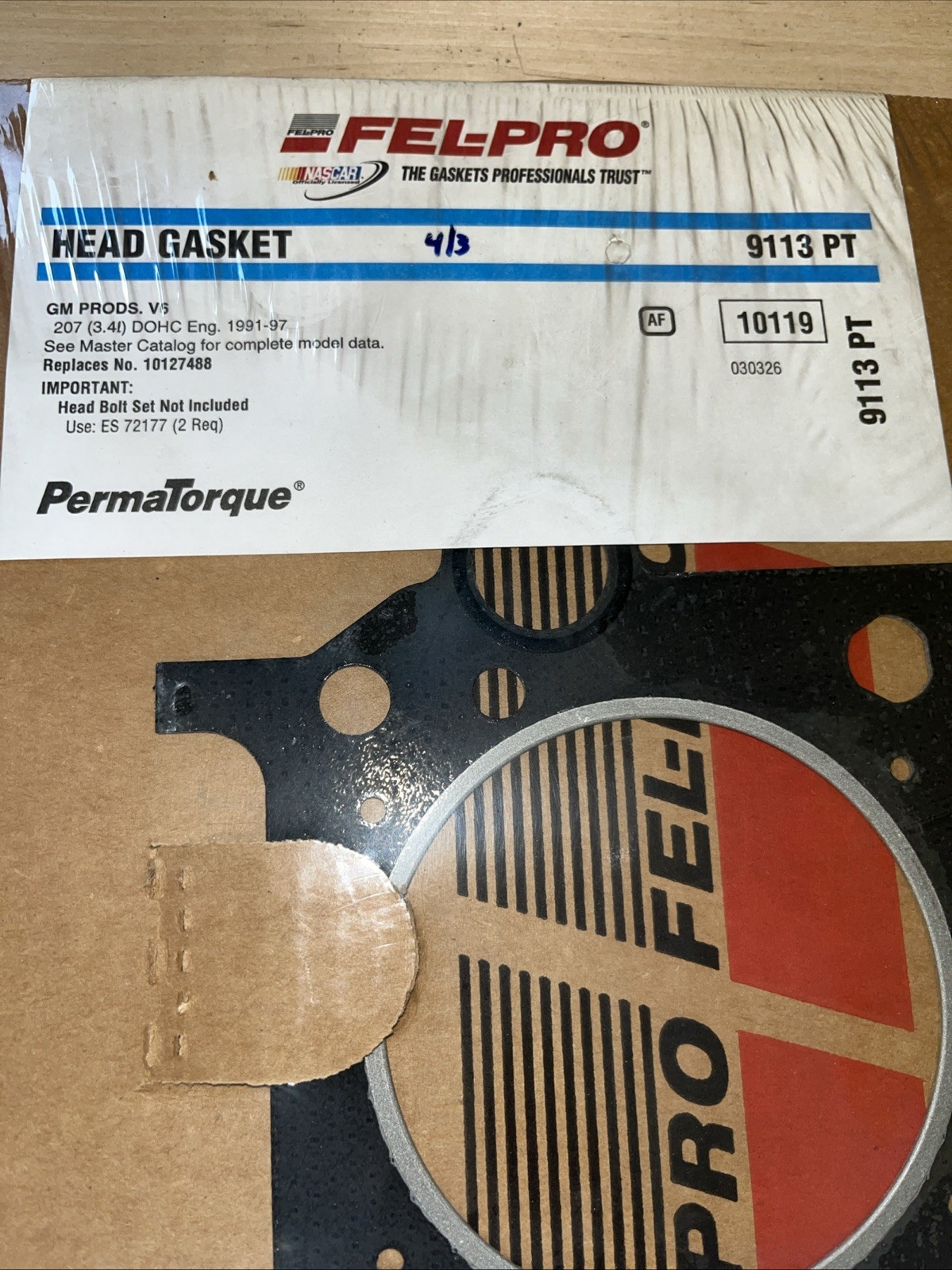 9113 PT Fel-Pro Engine Cylinder Head Gasket FelPro 9113PT - Image 3