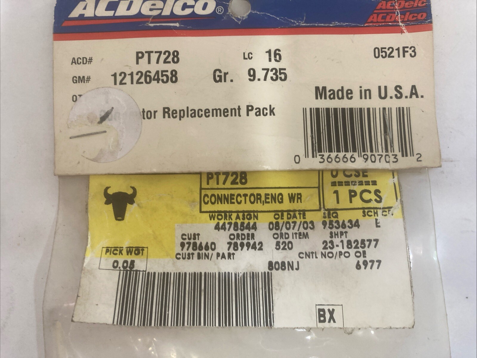 ACDelco PT728 Multi Purpose Wire Connector GM 12126458 - Image 3