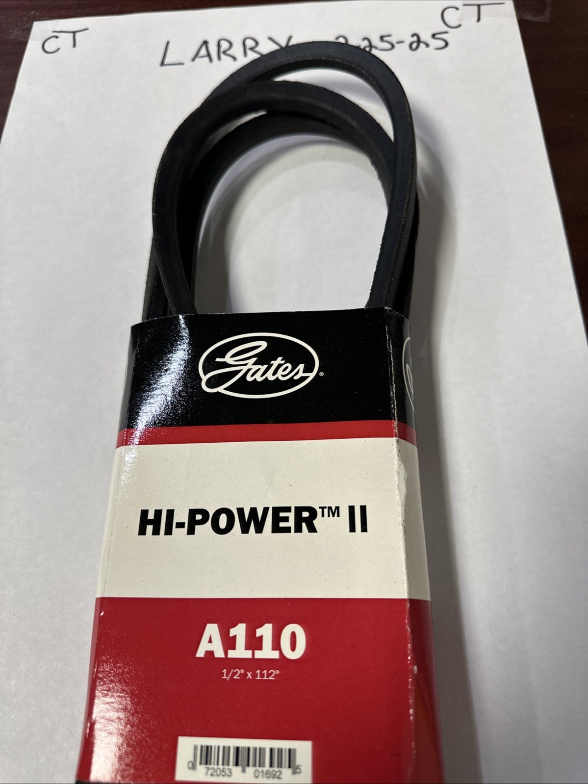 Accessory Drive Belt-Classical Section Wrapped V-Belt Upper Gates A110