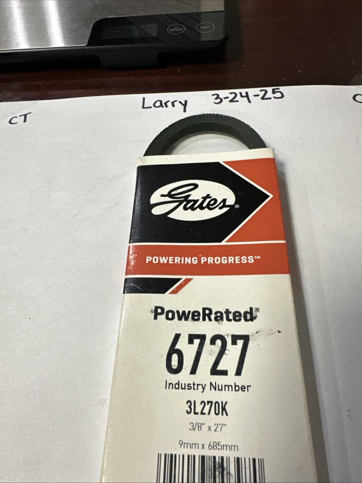 Accessory Drive Belt-FHP Medium Horse-Power V-Belt Gates 6727