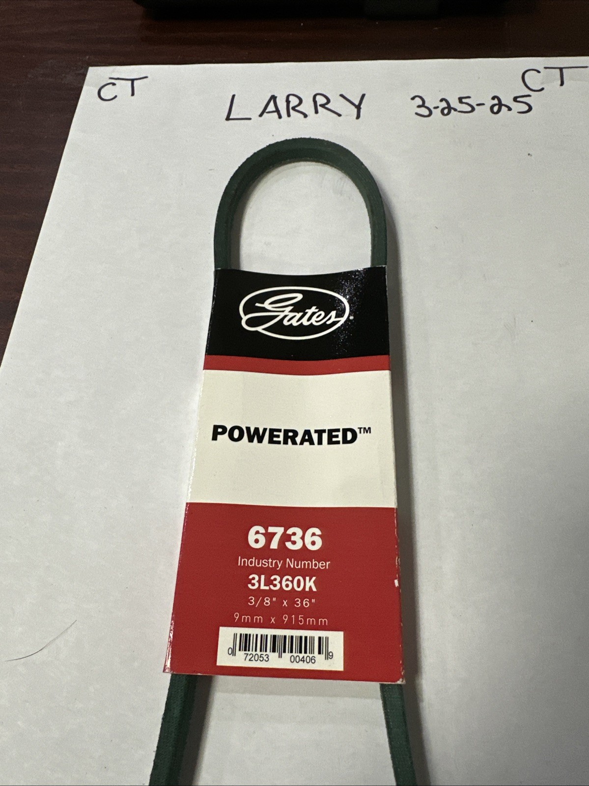 Accessory Drive Belt-FHP Medium Horse-Power V-Belt Gates 6736