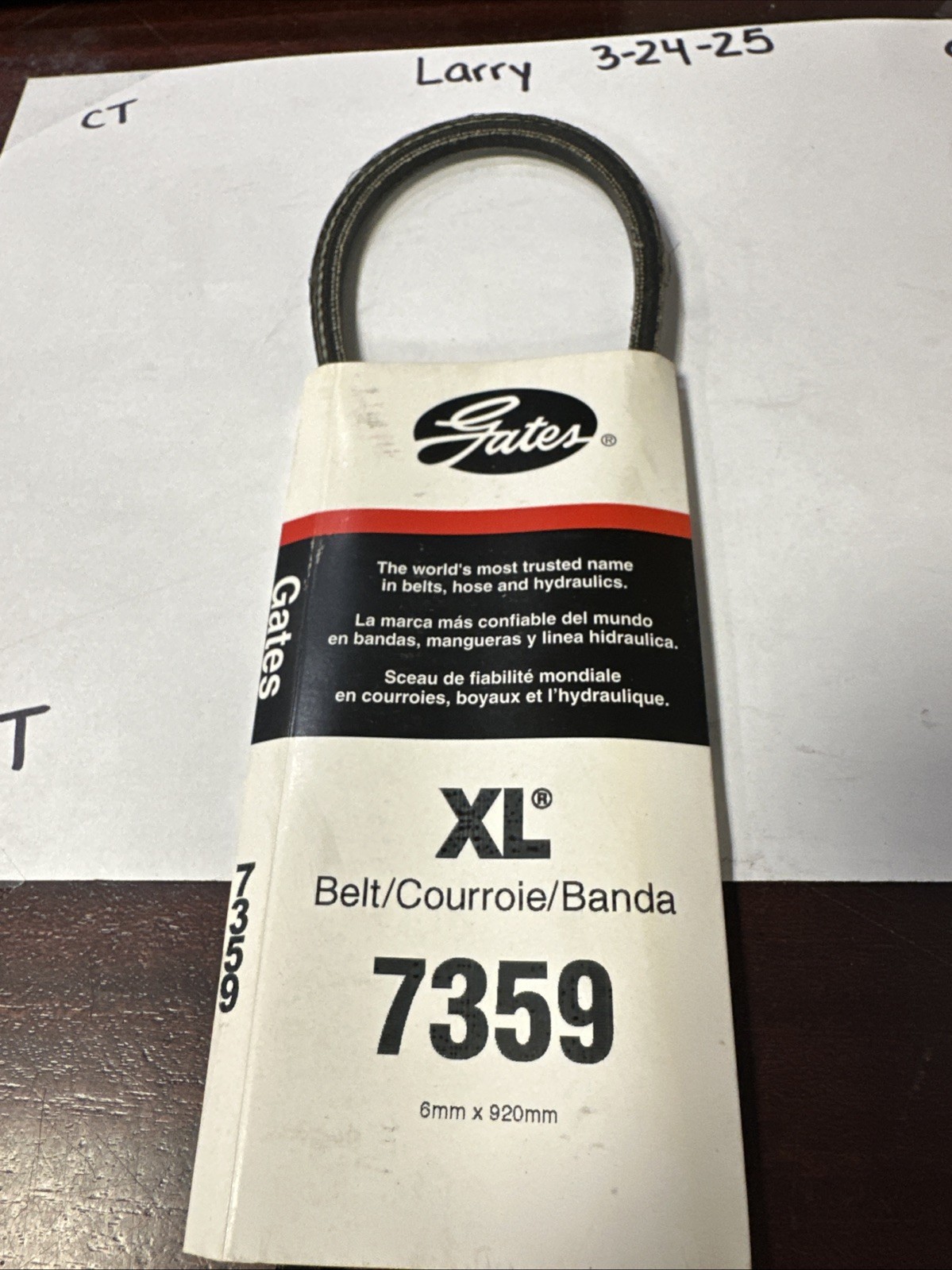 Accessory Drive Belt-High Capacity V-Belt(Standard) Gates 7359