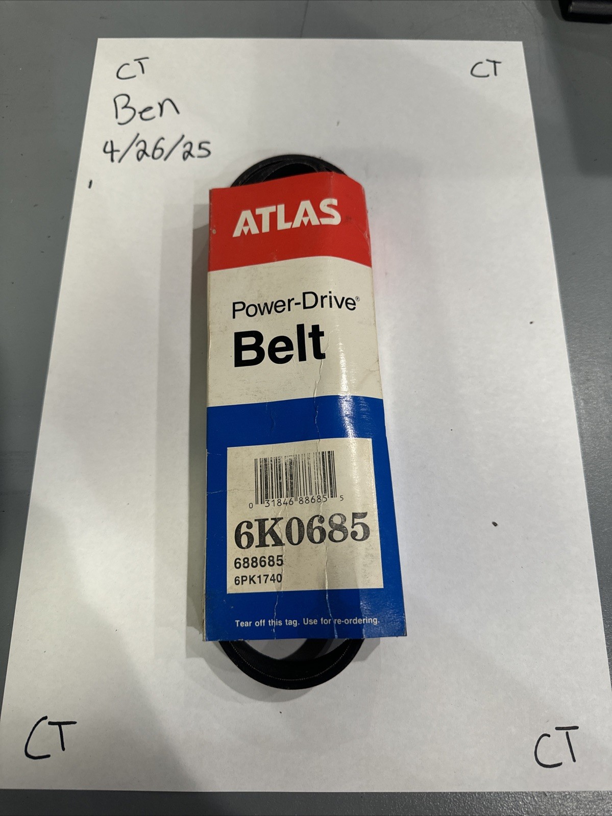 Atlas Power Drive Belt 6k0685