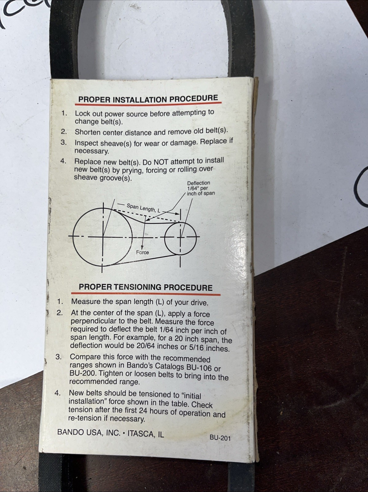 Bando V Belt 5L280 - Image 4