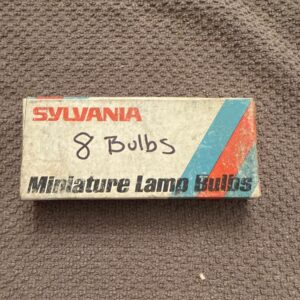 Box of 8 Sylvania No. 53 Miniature Globe Lamps Light Bulbs 12 Volt