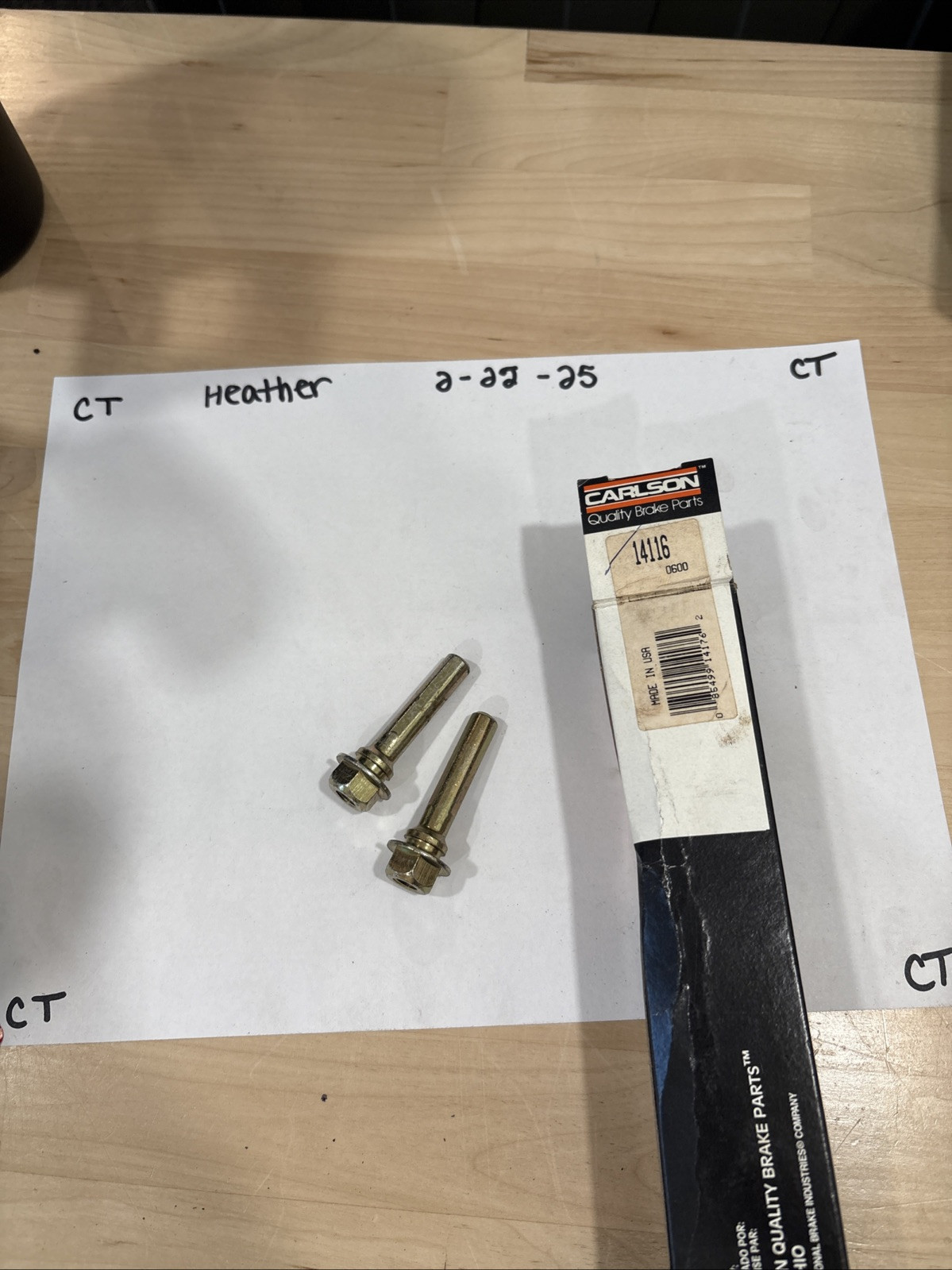 Brake Caliper Bolt Kit-HF Carlson 14116