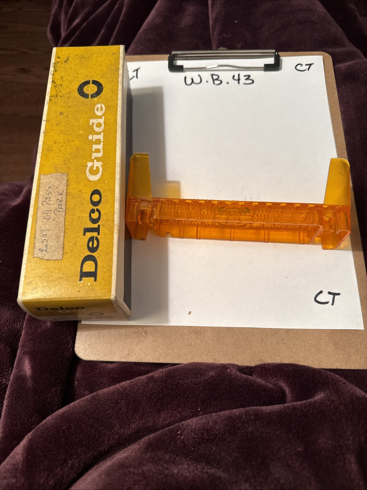 Chevrolet Parking Light Lense 1969 Impala Lens Guide NOS Caprice