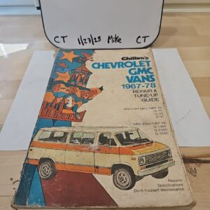 Chilton 6601 Chevrolet GMC Vans 1967-78 Repair Manual