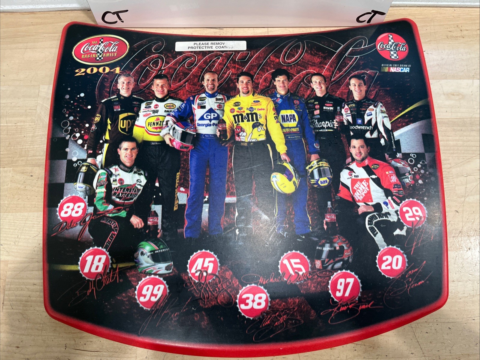 Coca Cola 2004 HiRev NASCAR Racing Family Tribute Series Mini Hood 14.5”x12” - Image 3