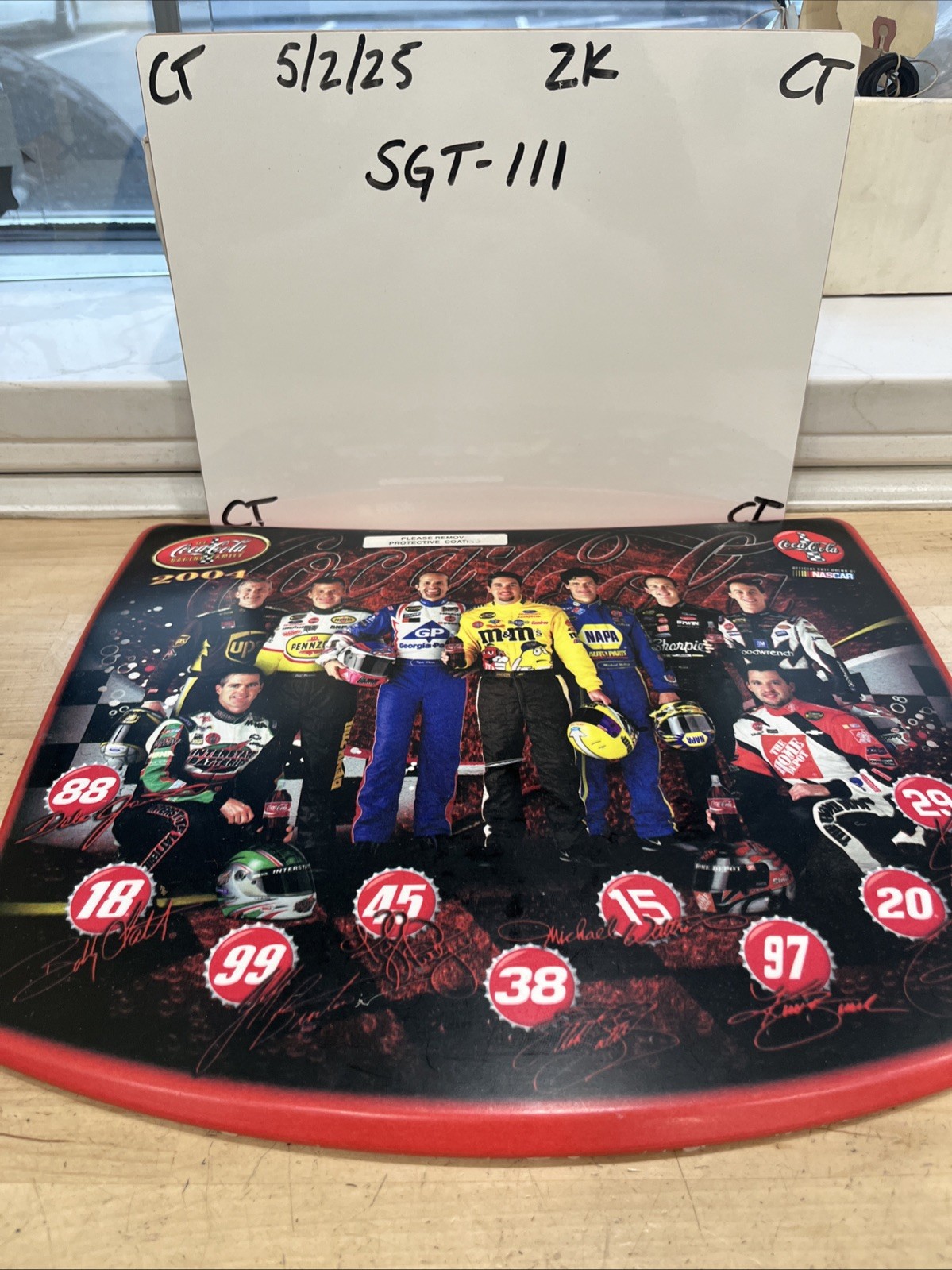 Coca Cola 2004 HiRev NASCAR Racing Family Tribute Series Mini Hood 14.5”x12”