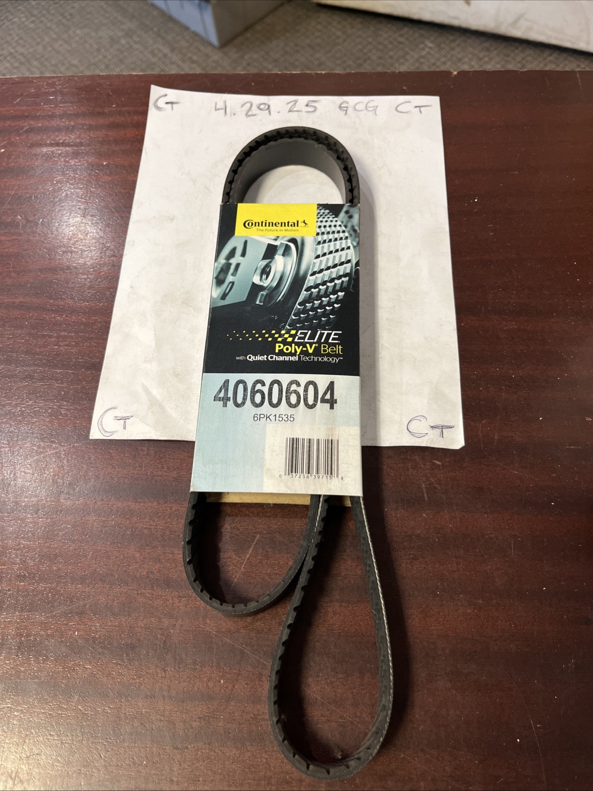 Continental 4060604 Serpentine Belt - 0.825" X 60.4" - 6 Ribs