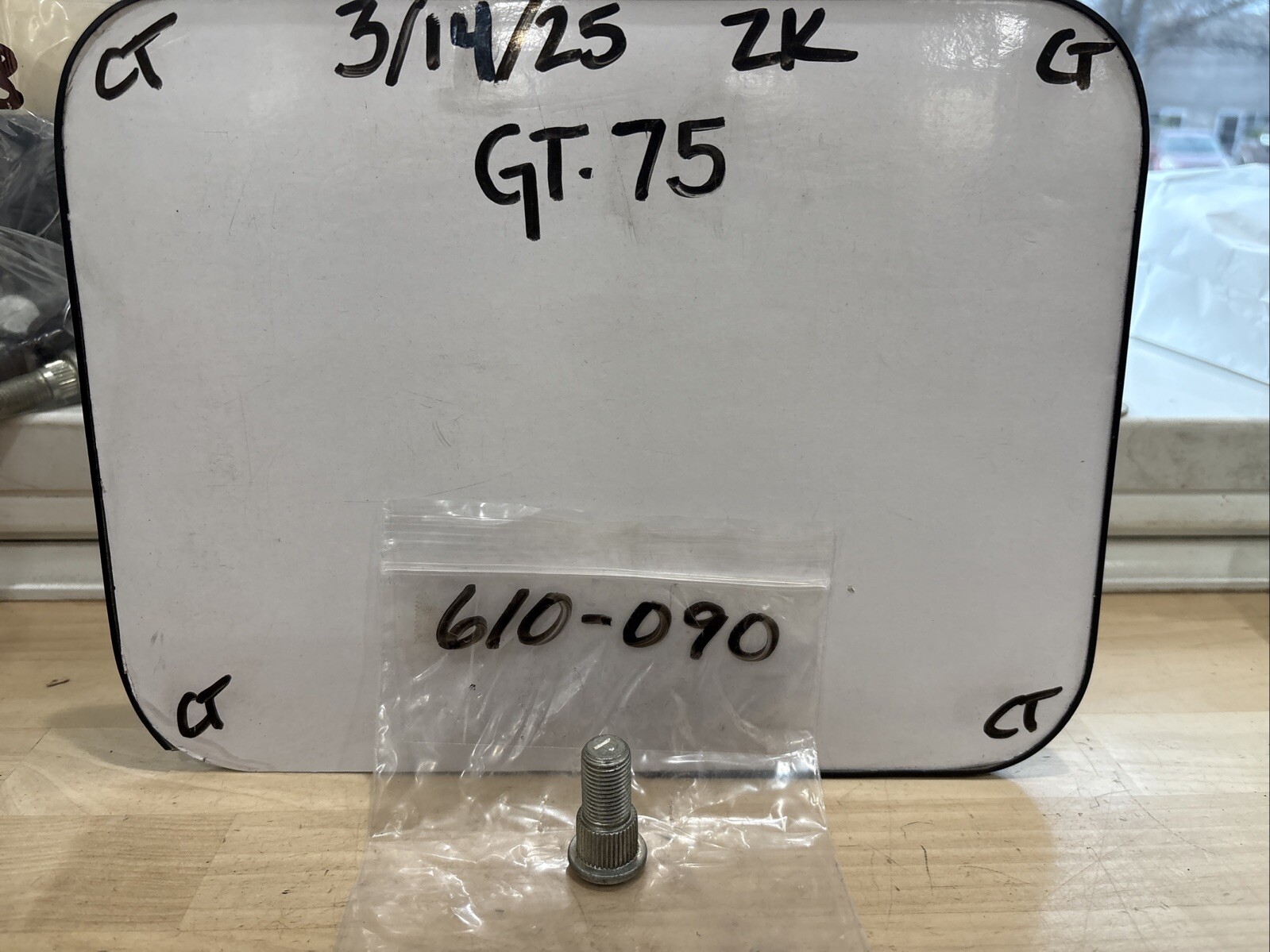 DORMAN 610-090 1/2-20 Serrated Wheel Stud - .624 In. Knurl, 1-5/16 In. Length