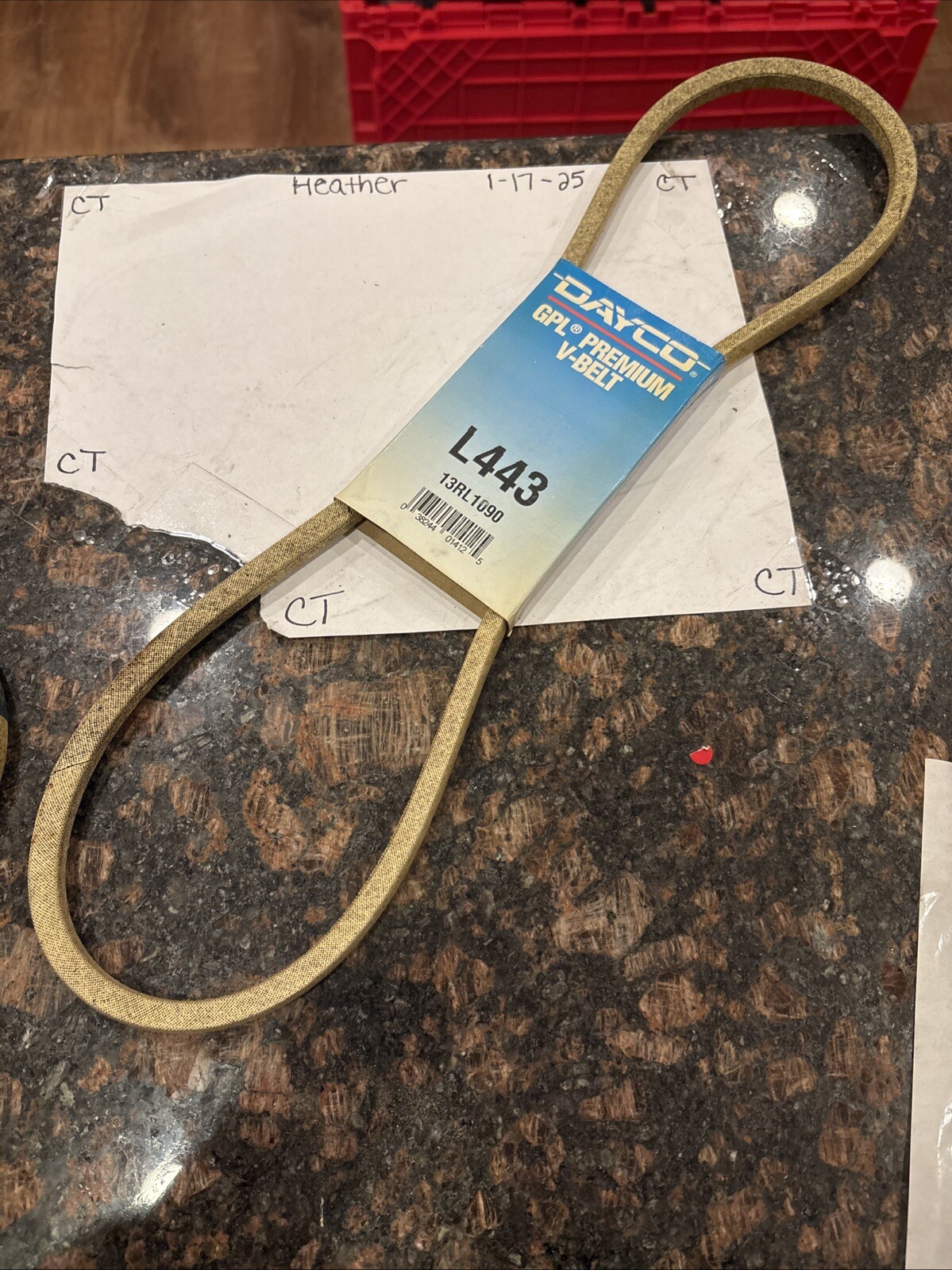 Dayco L443 UTILITY V-BELT, GPL PREMIUM 13RL1090