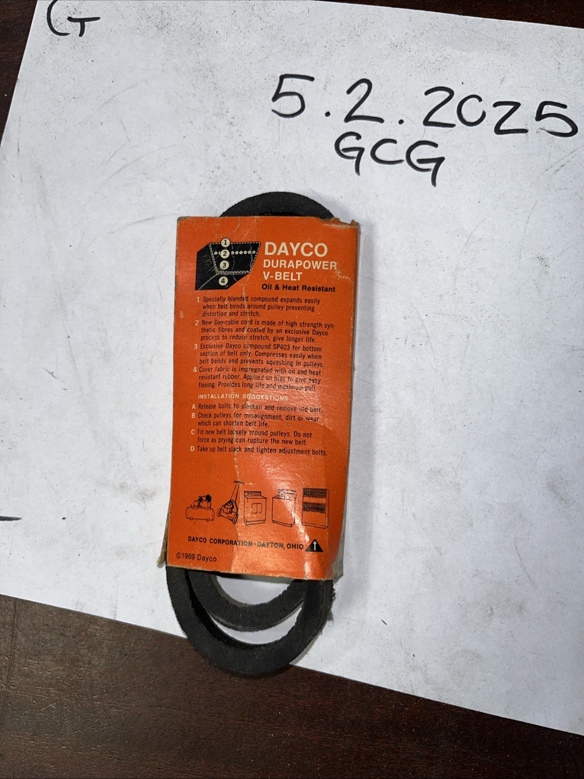 Dayco V Belt 3L260 - Image 4