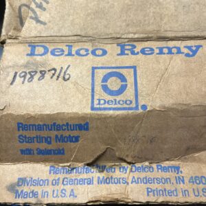 Delco Remy GM 1988716 Starter Motor Reman S10, S10 Blazer, S15, S15 Jimmy NOS
