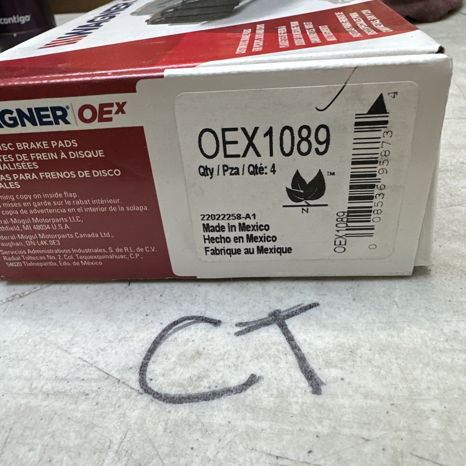 Disc Brake Pad Set-OEX Disc Brake Pad Front Wagner OEX1089 - Image 3