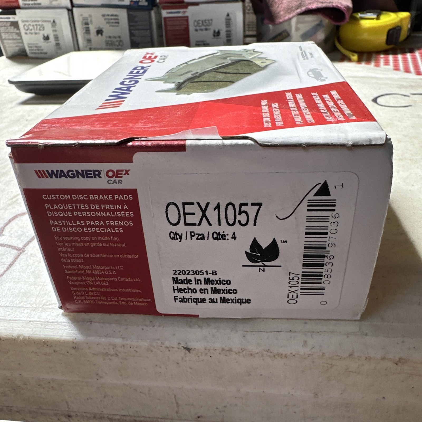 Disc Brake Pad Set-OEX Disc Brake Pad Wagner OEX1057 - Image 3