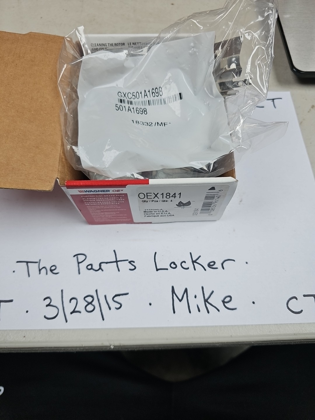 Disc Brake Pad Set-OEX Disc Brake Pad Wagner OEX1841 - Image 4