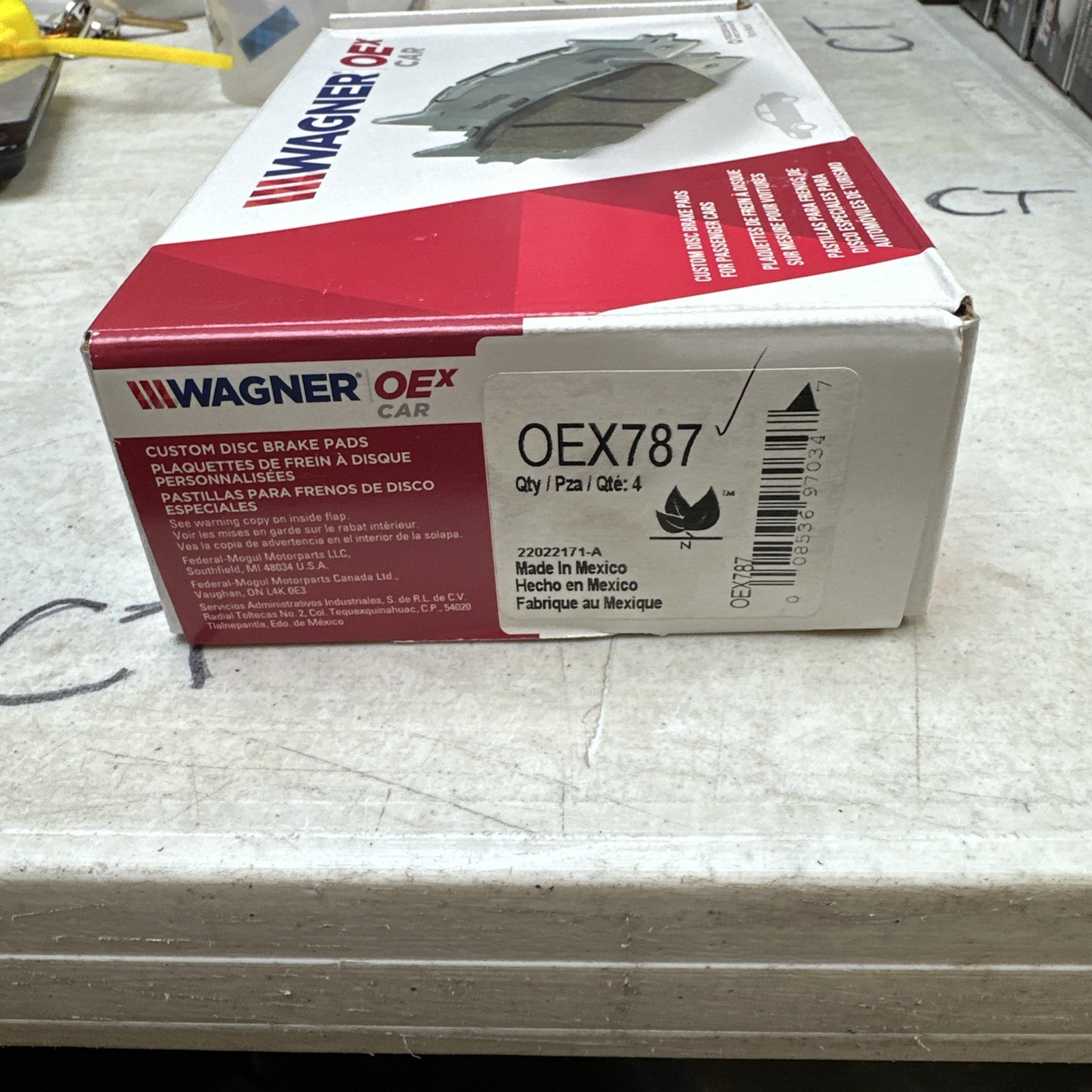 Disc Brake Pad Set-OEX Disc Brake Pad Wagner OEX787 - Image 3