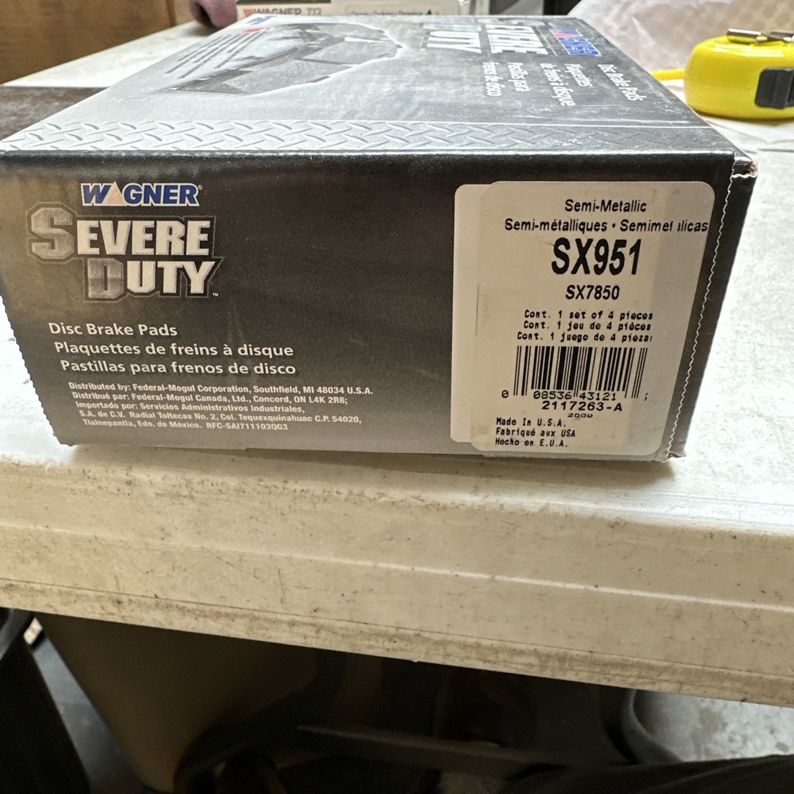 Disc Brake Pad Set-SevereDuty Disc Brake Pad Wagner SX951 - Image 3