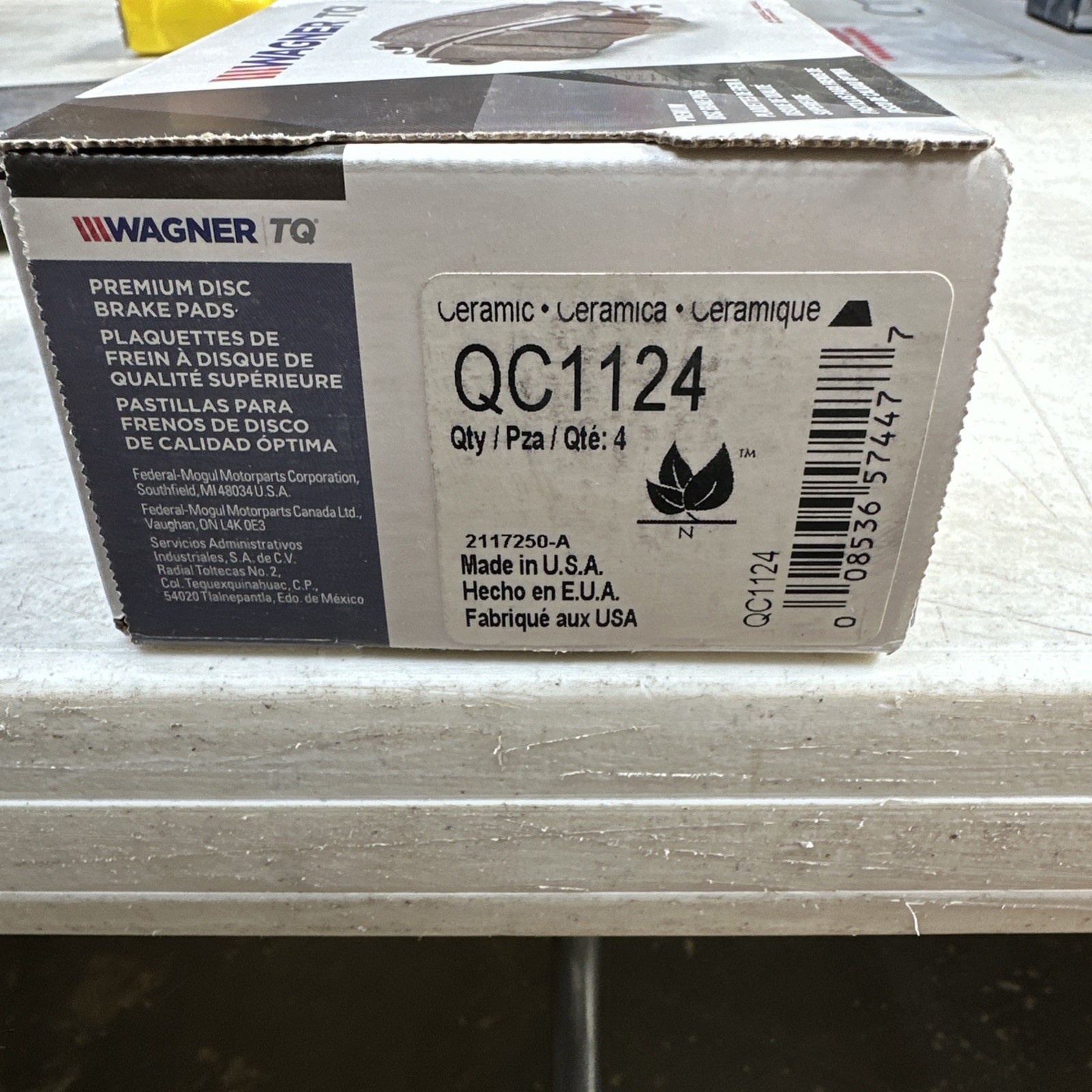 Disc Brake Pad Set-ThermoQuiet Disc Brake Pad Rear Wagner QC1124 - Image 3