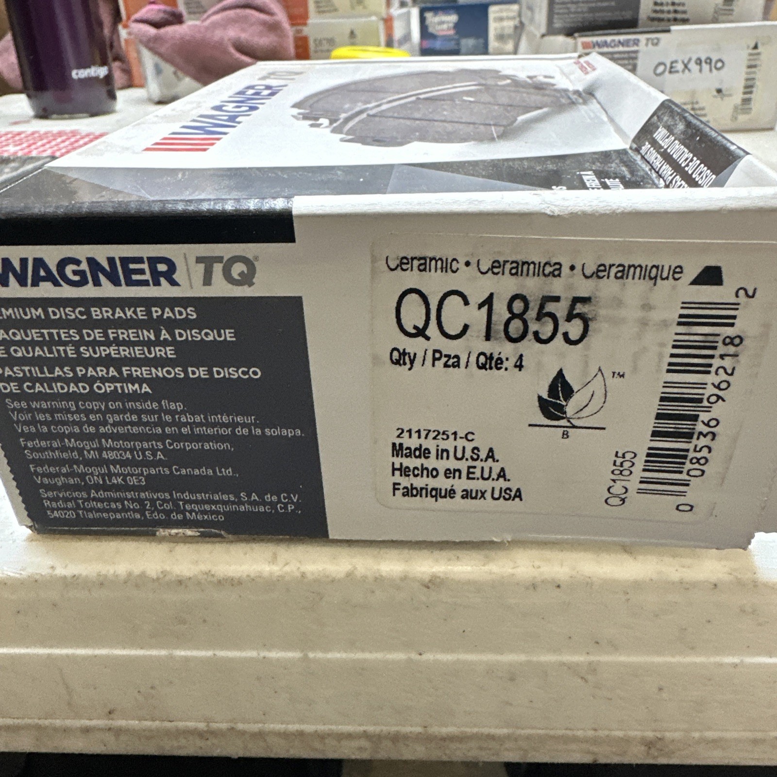 Disc Brake Pad Set-ThermoQuiet Disc Brake Pad Wagner QC1855 - Image 3