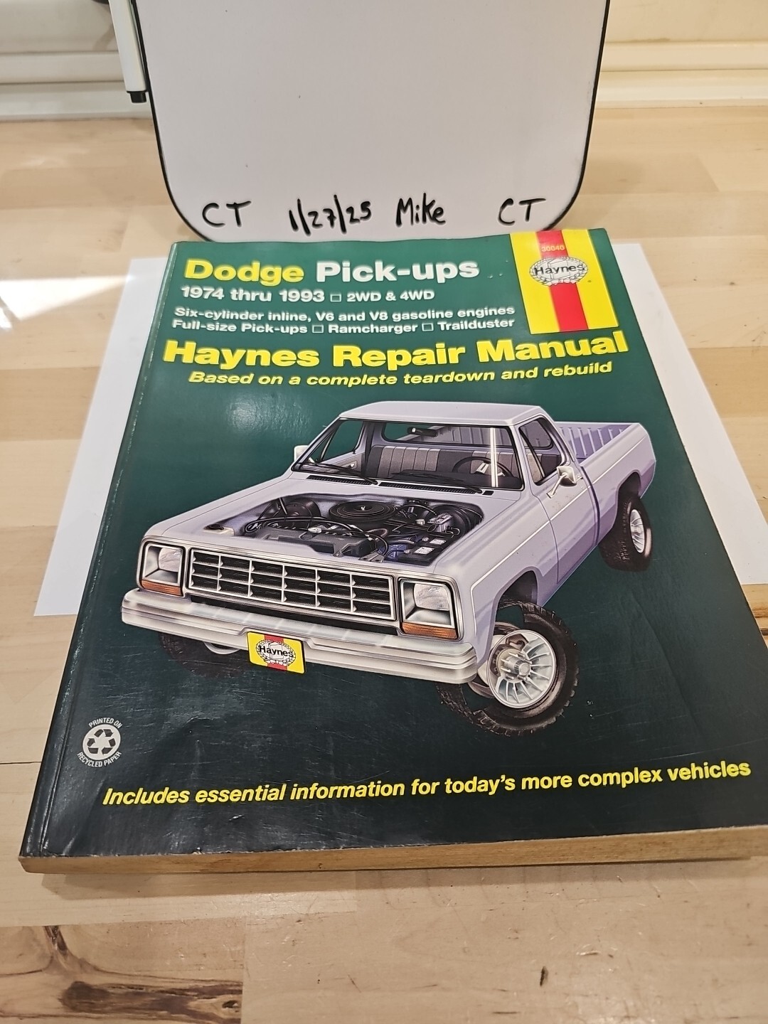 Dodge Pick-up Trucks 1974-1993 2WD & 4WD Haynes Automotive Repair Manual #30040