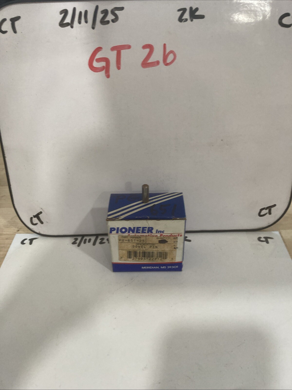 Dowel Pin Pioneer PG651-25 (sold Individually)