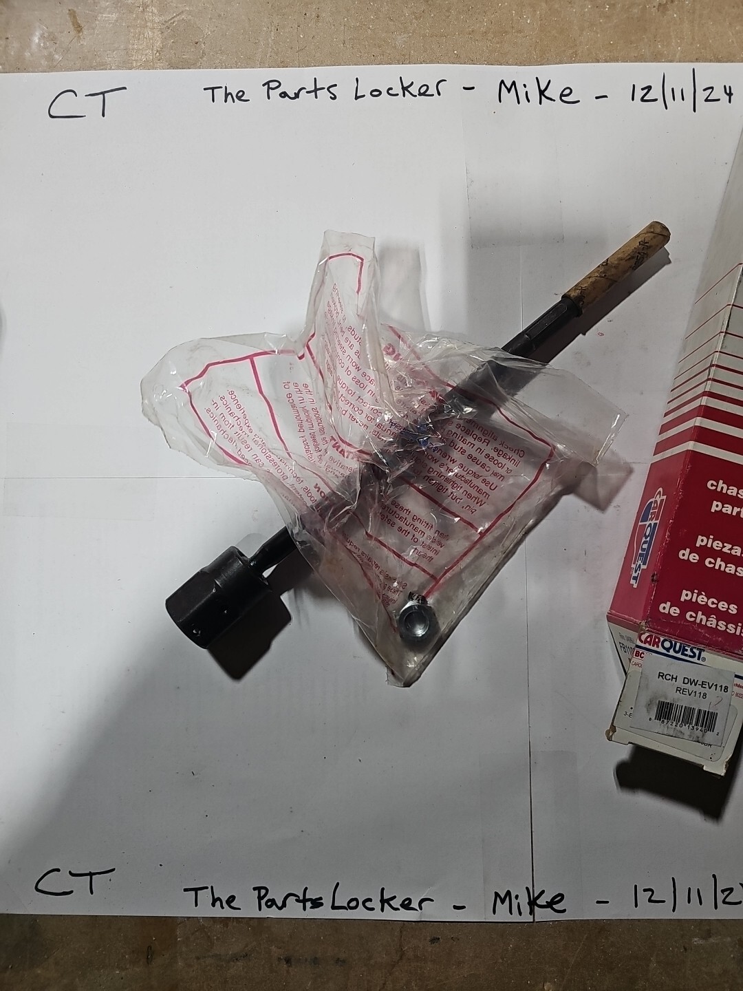 EV118 Driveworks CarQuest Rod End Front Inner Moog EV118 - Image 3