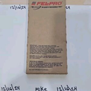 Engine Water Pump O-Ring Fel-Pro ES 72872