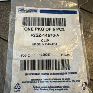 F2SZ-14570-A. 91,04 ( see models below ). rear window reg. housing retainer. NOS