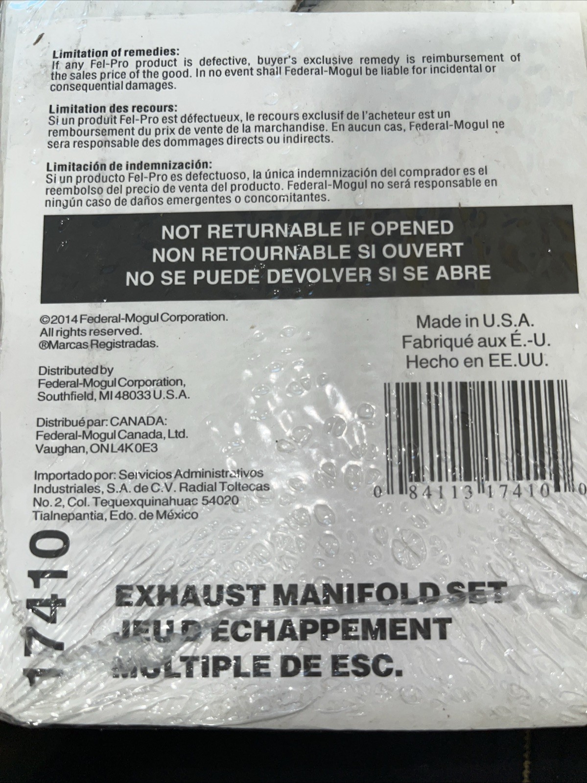 FEL-PRO 17410 MARINE EXHAUST MANIFOLD GASKET SET - Image 3