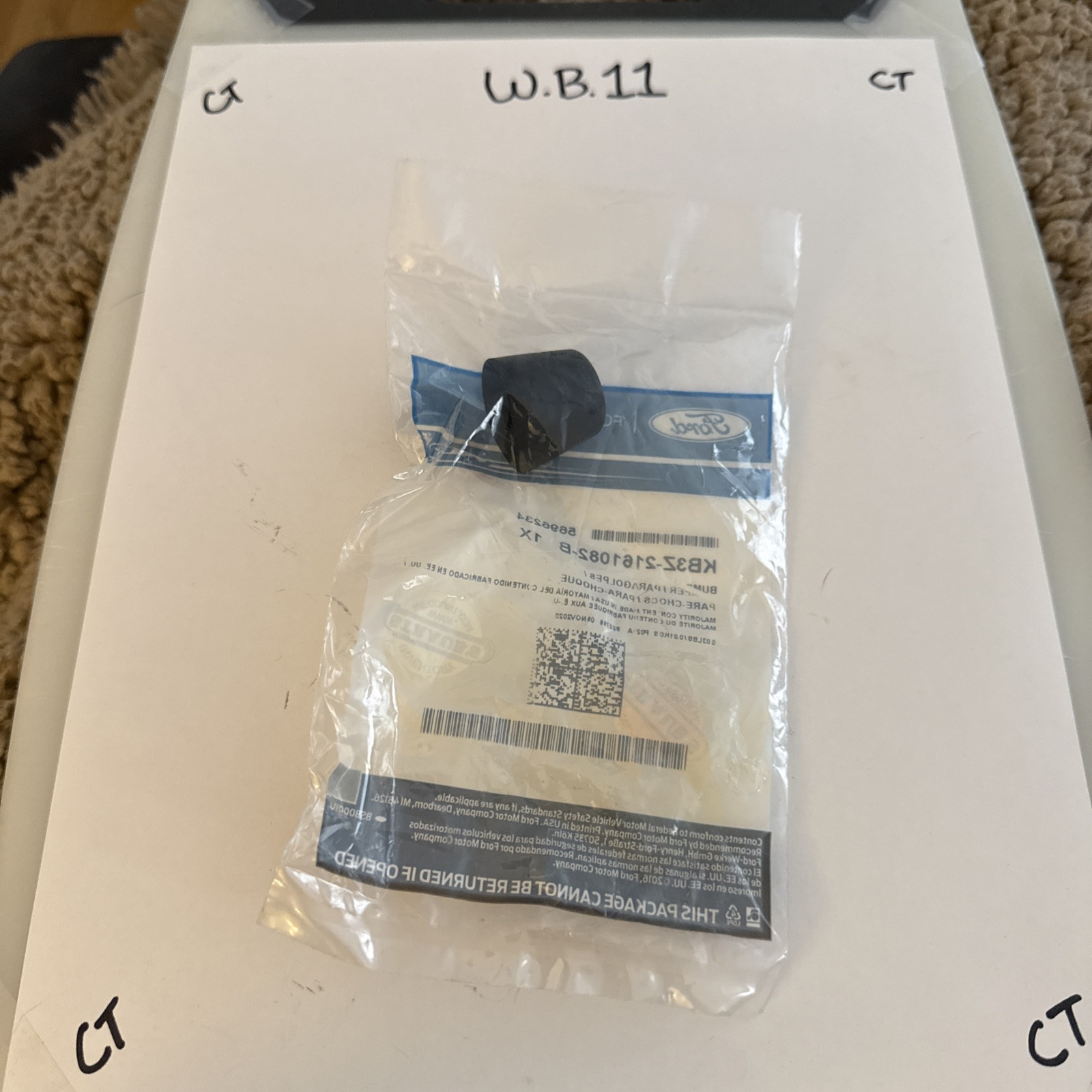 FORD OEM 19-23 Maverick Rear Seat Components-Seat Back Frame Bumper KB3Z2161082B - Image 3