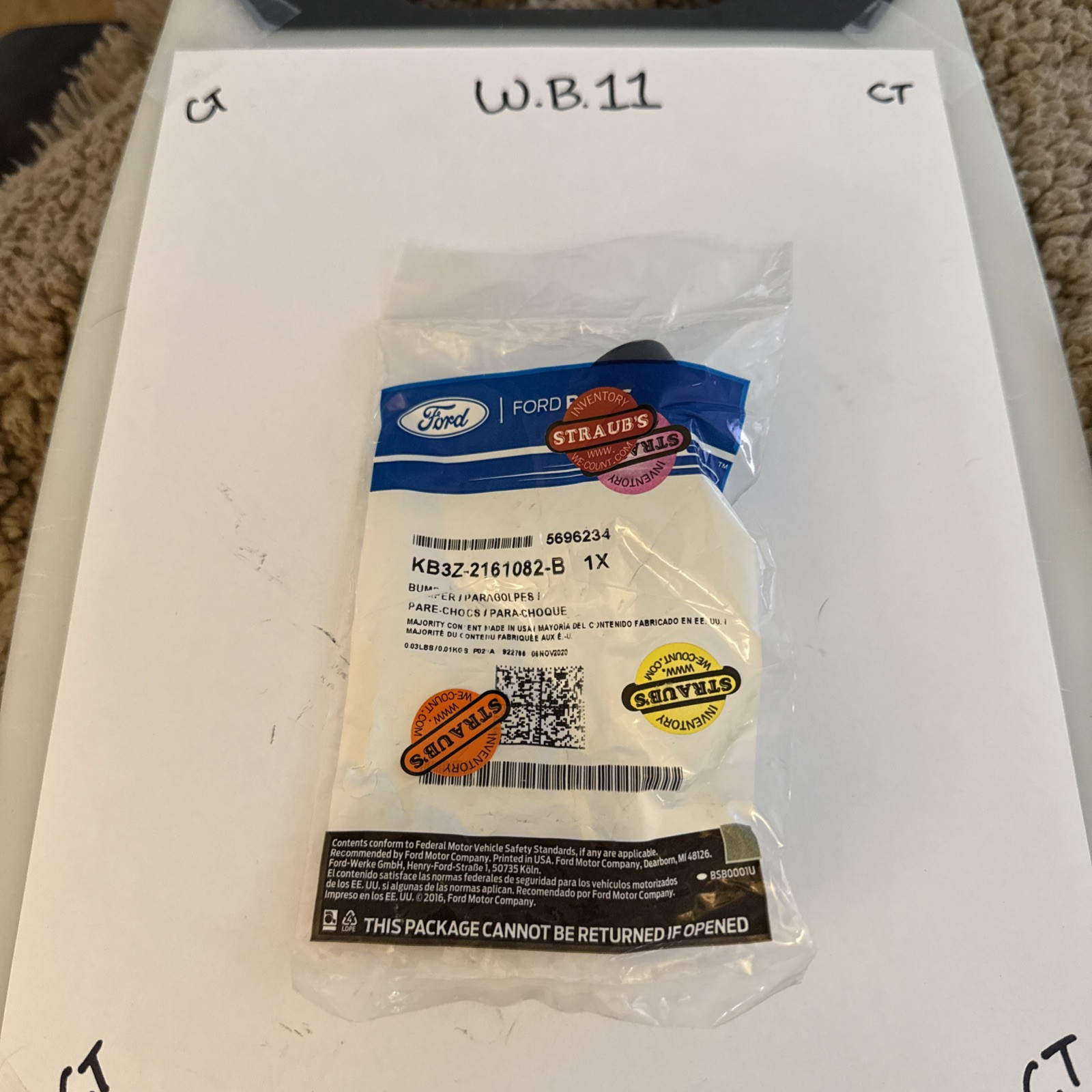 FORD OEM 19-23 Maverick Rear Seat Components-Seat Back Frame Bumper KB3Z2161082B