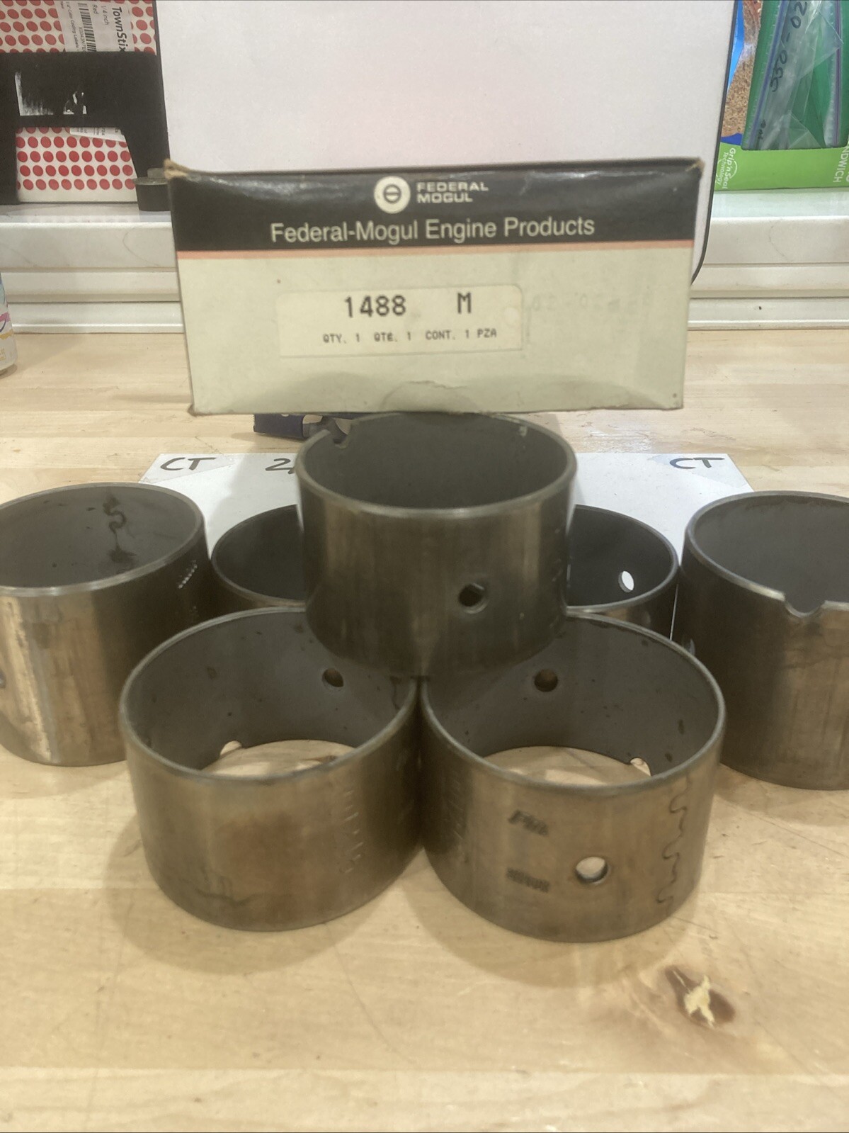 Federal Mogul 1488M Camshaft Bearings for Cummins 855 Diesel 2.687" Housing - Image 3