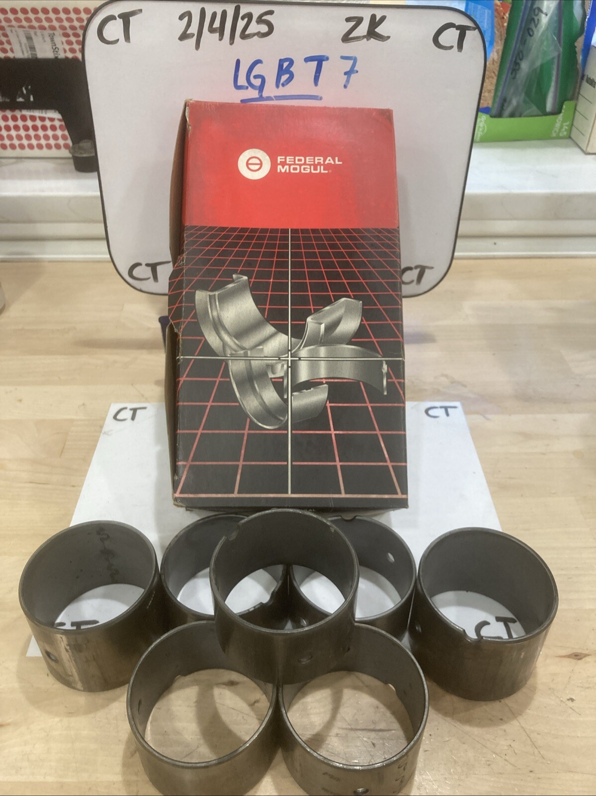 Federal Mogul 1488M Camshaft Bearings for Cummins 855 Diesel 2.687" Housing