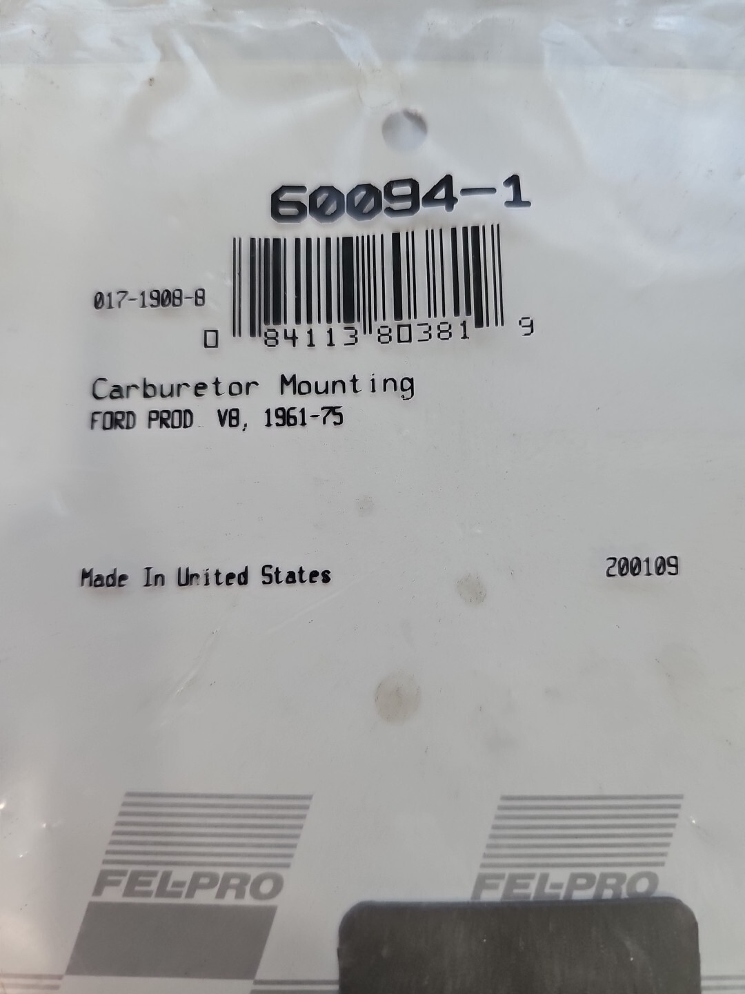 Fel-Pro 60094-1 Carburetor Mounting Gasket-Ford V8 1961-75 - Image 4