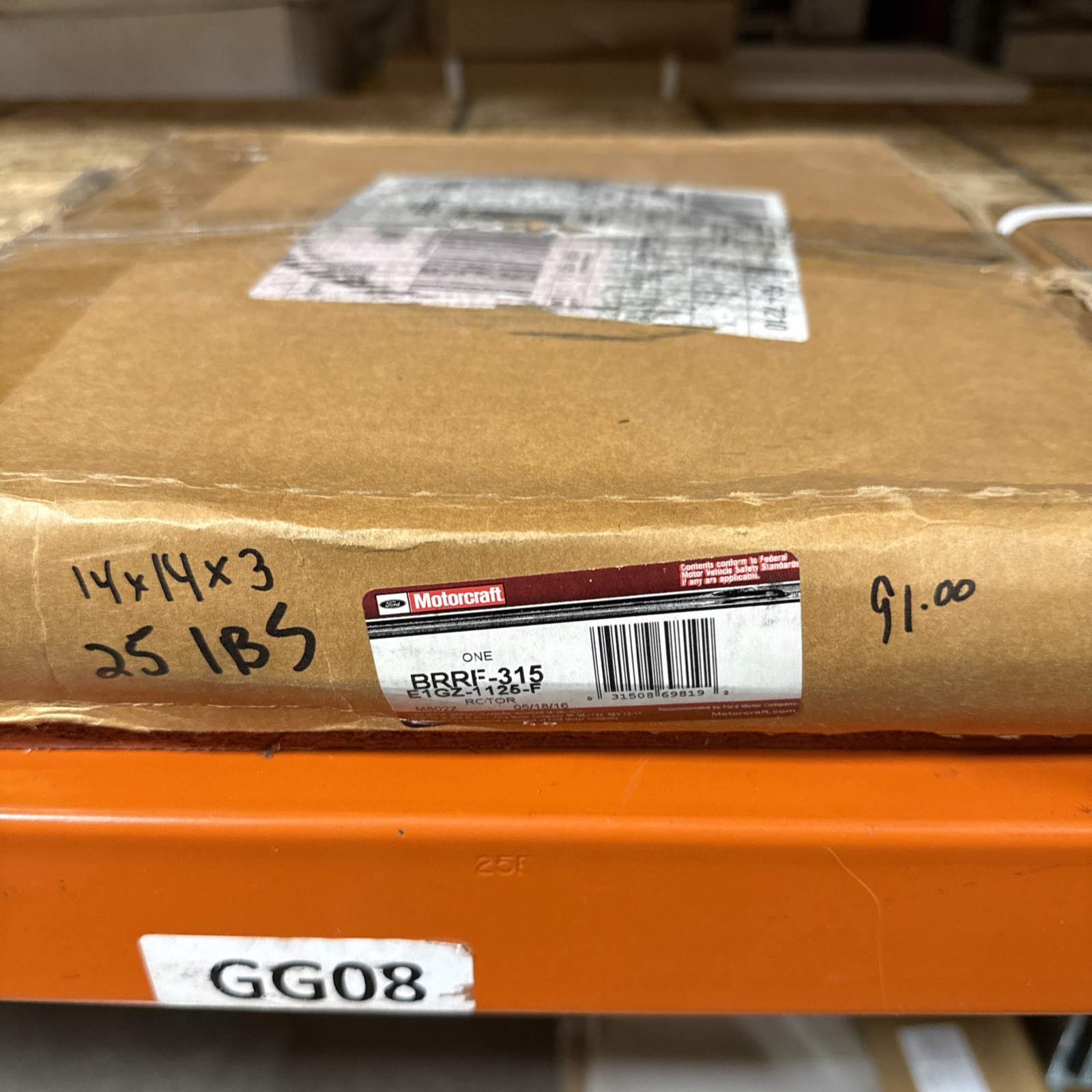 For Ford Edge 2015-2018 Motorcraft BRRF315 Front Brake Rotor