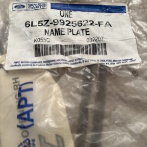 Ford OEM NOS 6l5z-9925622-aa Level II Sticker Name Plate