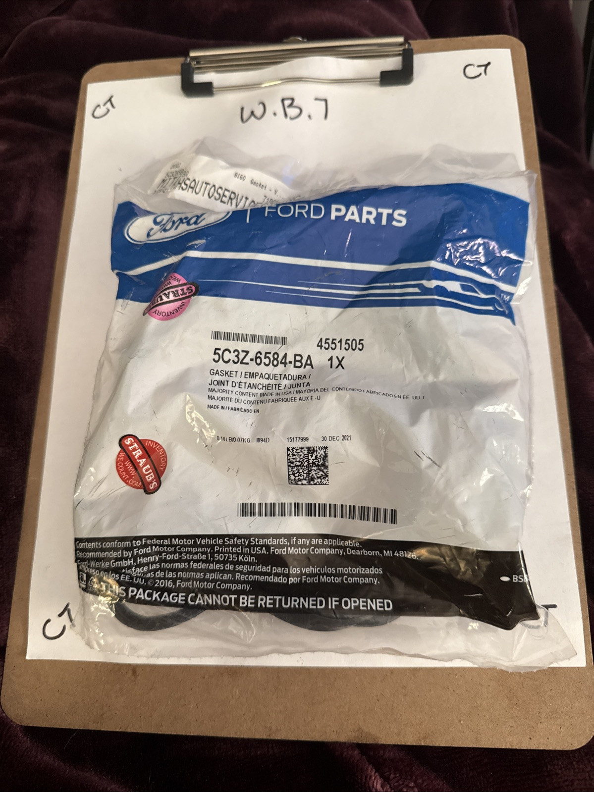 GENUINE FORD VALVE COVER GASKET 5C3Z-6584-BA NEW OEM